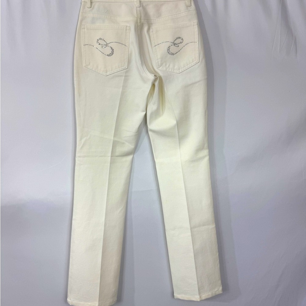 Escada Skinny Cream White Skinny Stretch Jean